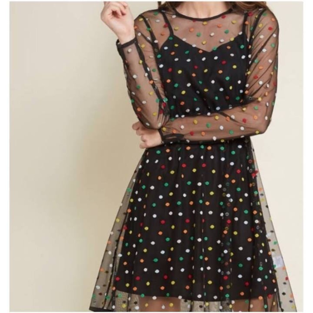 Modcloth Mesh Dot Dress